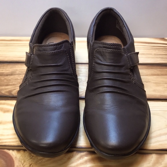 Clarks Everlay Coda Brown Leather Loafers Slip-On Shoes / 13288 / Size 9 - Picture 2 of 10